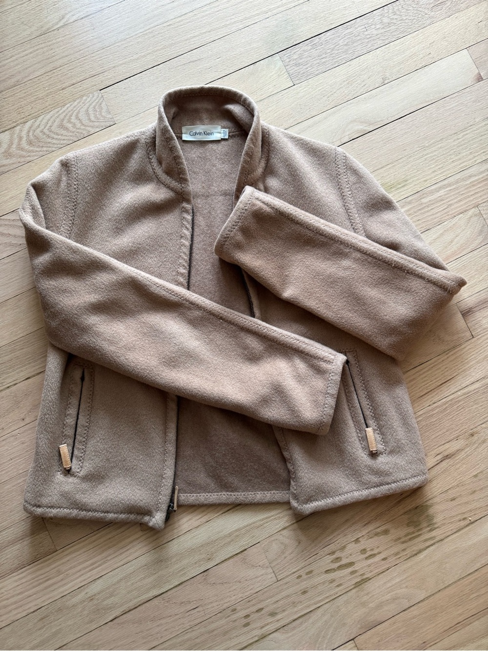 Calvin Klein Women's Camel/Tan Teddy Fleece Jacket